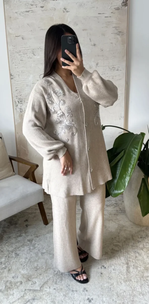 Daily: Embellished Knit cardigan set. - Afbeelding 3