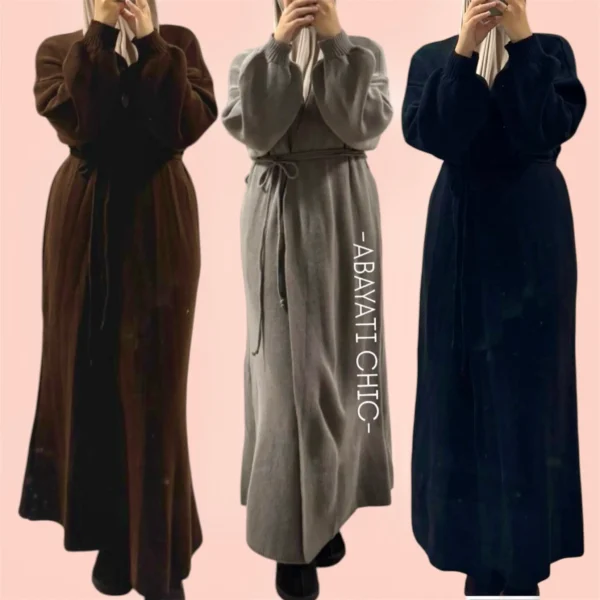 Daily: Ikram wrap cardigan met ceintuur.