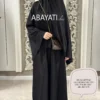Abayati:  Khadija set  (2piece: abaya/ khimaar) - Afbeelding 4