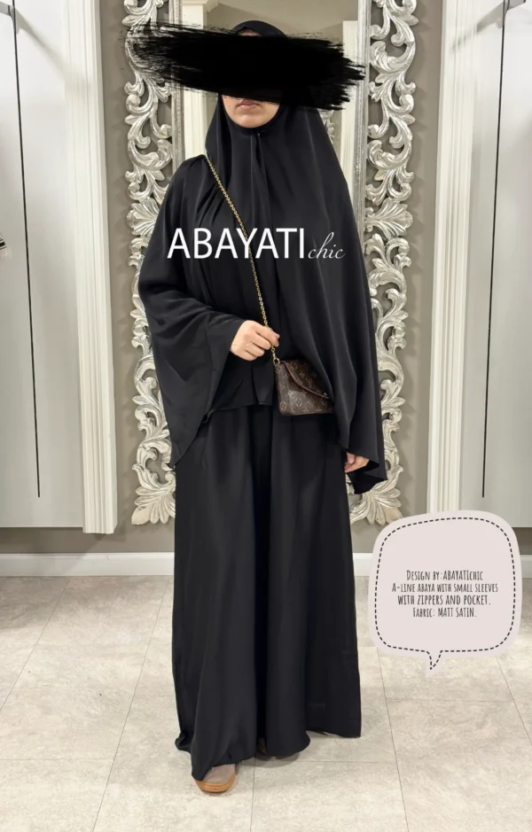 Abayati:  Khadija set  (2piece: abaya/ khimaar) - Afbeelding 4