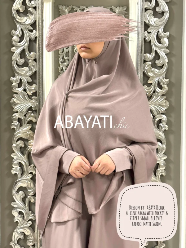 Abayati:  Khadija set  (2piece: abaya/ khimaar)