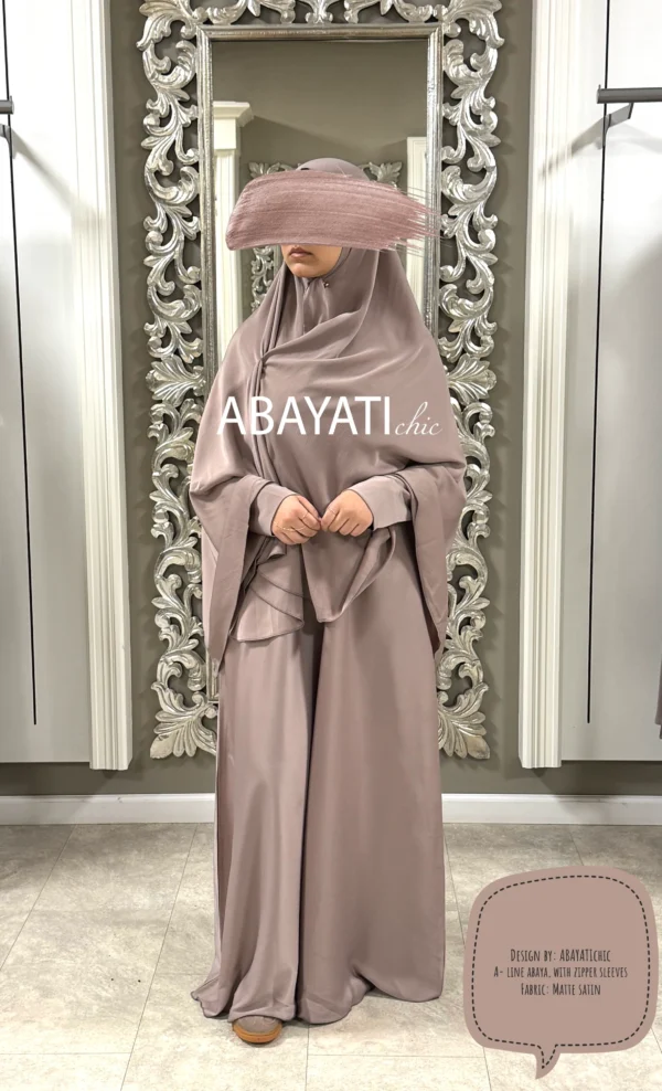 Abayati:  Khadija set  (2piece: abaya/ khimaar) - Afbeelding 2