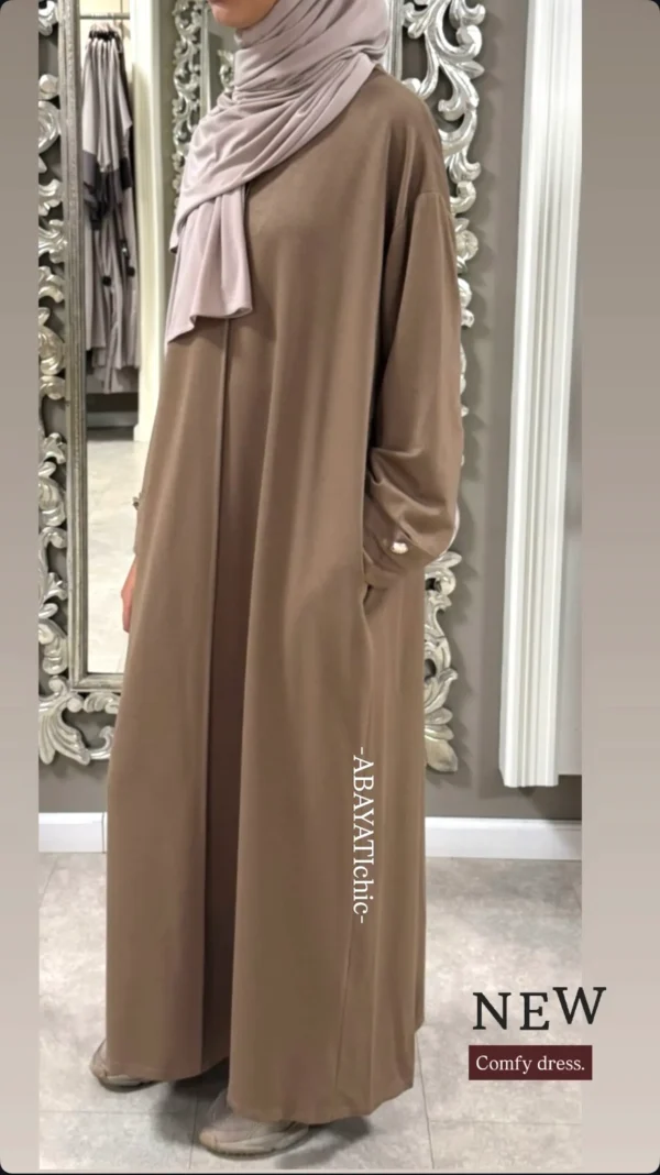 Daily:  Comfy Gold button dress