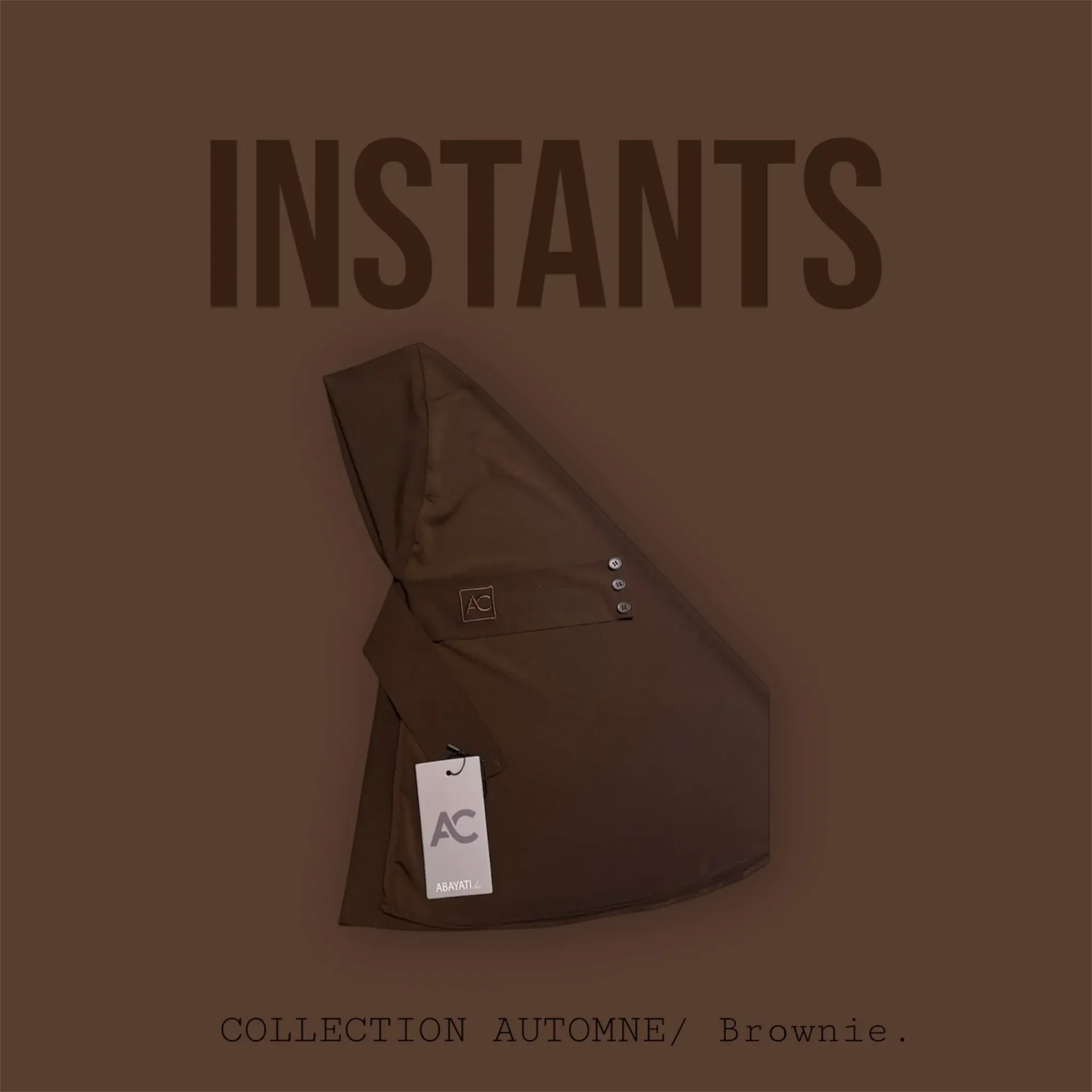 Instants Premium Jersey Hijab : Brownie